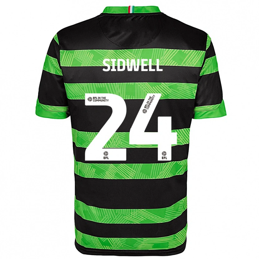 Danxen Criança Camisola Harry Sidwell #24 Preto Verde Alternativa 2025/26 Camisa
