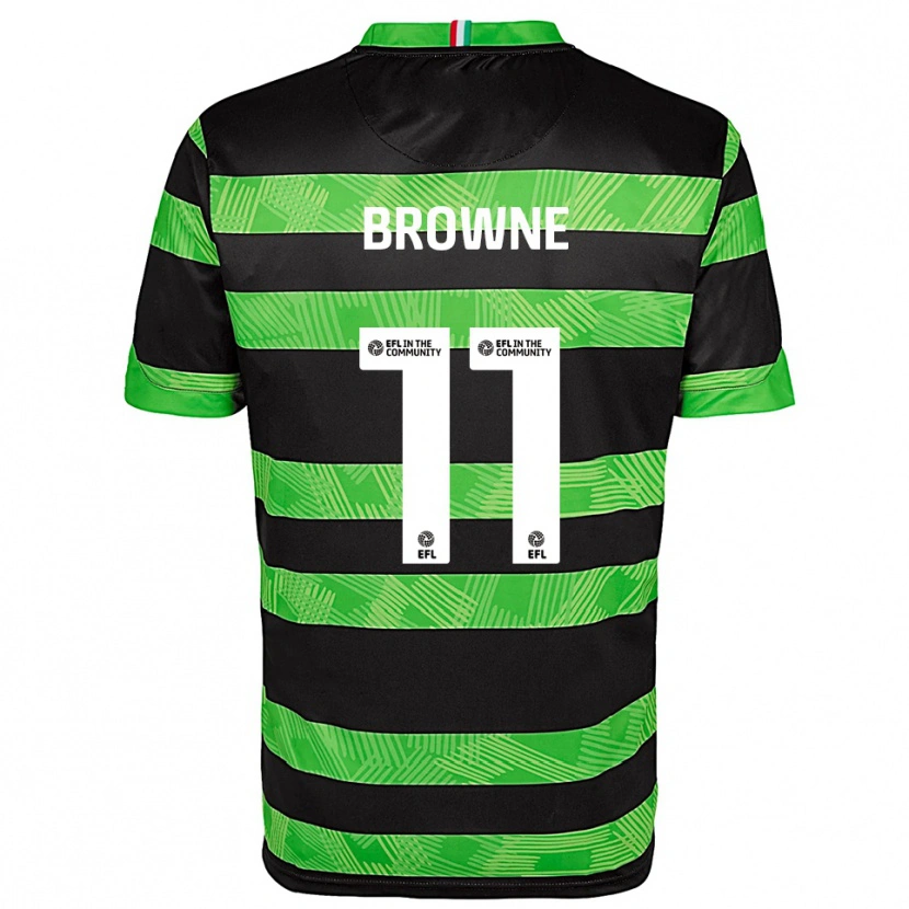 Danxen Criança Camisola Marcus Browne #11 Preto Verde Alternativa 2025/26 Camisa