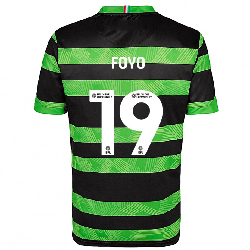Danxen Criança Camisola Osman Foyo #19 Preto Verde Alternativa 2025/26 Camisa