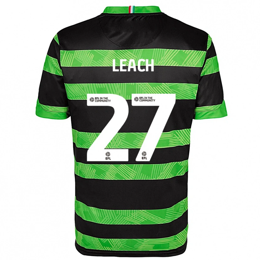 Danxen Criança Camisola Ed Leach #27 Preto Verde Alternativa 2025/26 Camisa