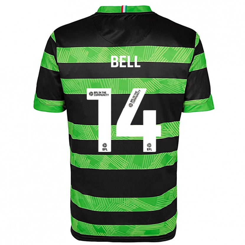 Danxen Criança Camisola Leanne Bell #14 Preto Verde Alternativa 2025/26 Camisa