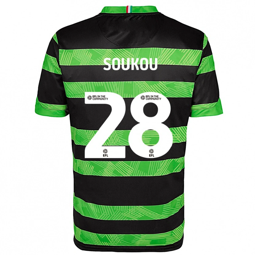 Danxen Criança Camisola Shaun Soukou #28 Preto Verde Alternativa 2025/26 Camisa