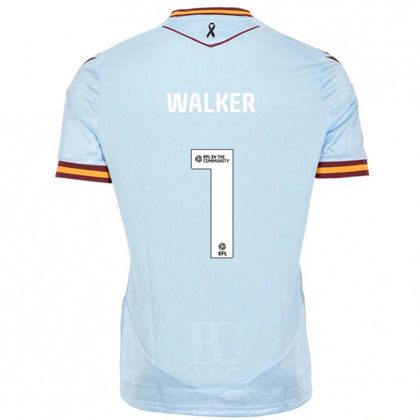 Danxen Criança Camisola Sam Walker #1 Azul Celeste Alternativa 2025/26 Camisa