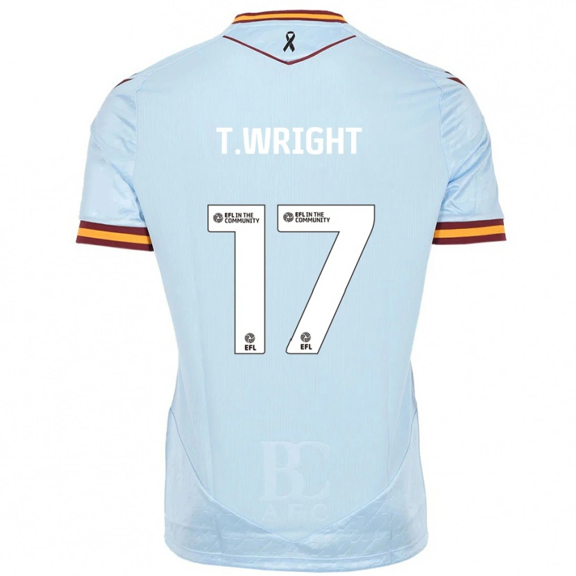 Danxen Criança Camisola Tyreik Wright #17 Azul Celeste Alternativa 2025/26 Camisa