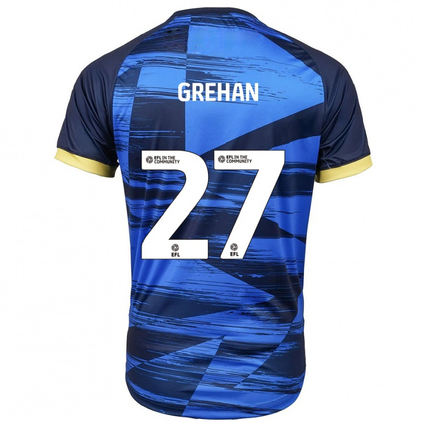 Danxen Criança Camisola Seán Grehan #27 Azul Marinho Alternativa 2025/26 Camisa