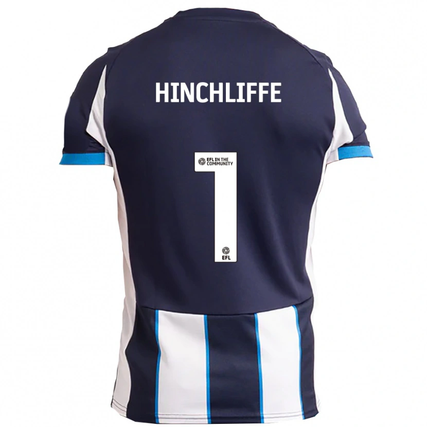 Danxen Criança Camisola Ben Hinchliffe #1 Branco Azul Marinho Alternativa 2025/26 Camisa