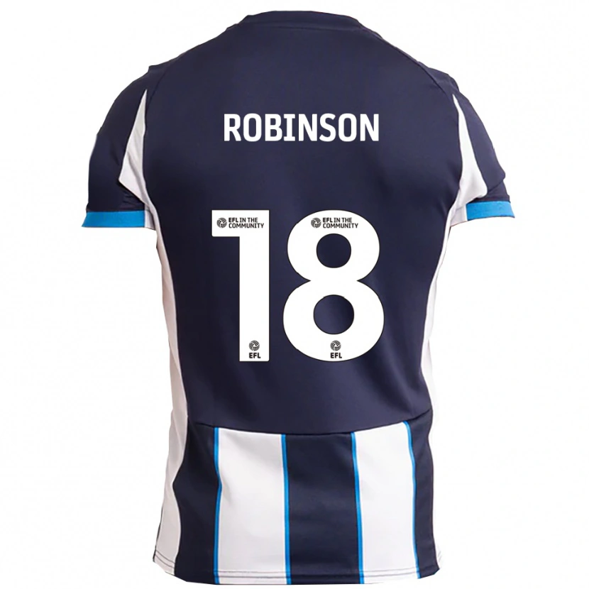 Danxen Criança Camisola Josh Robinson #18 Branco Azul Marinho Alternativa 2025/26 Camisa