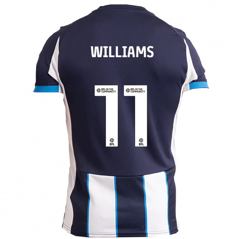 Danxen Criança Camisola Lee Williams #11 Branco Azul Marinho Alternativa 2025/26 Camisa
