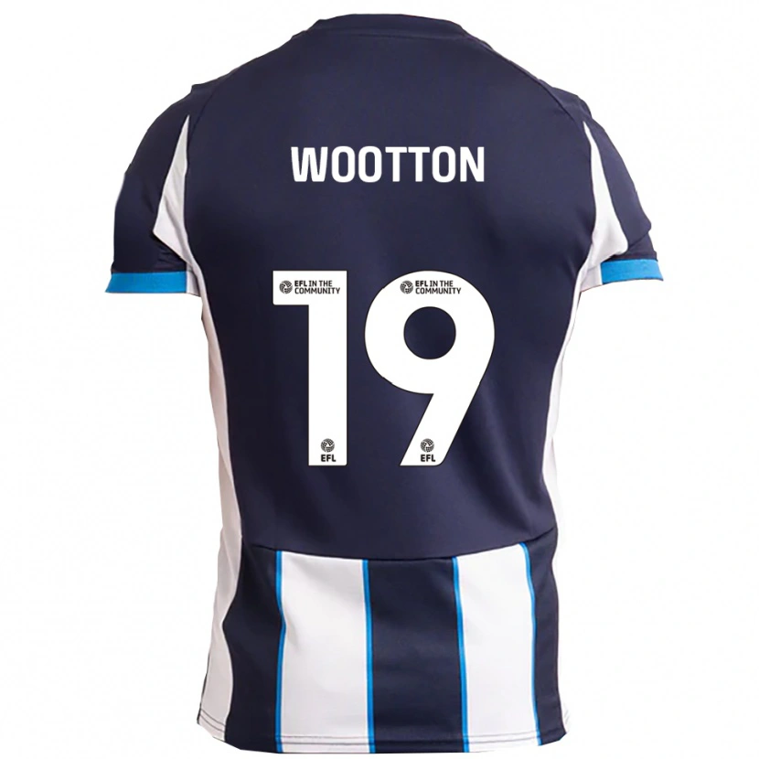 Danxen Criança Camisola Kyle Wootton #19 Branco Azul Marinho Alternativa 2025/26 Camisa