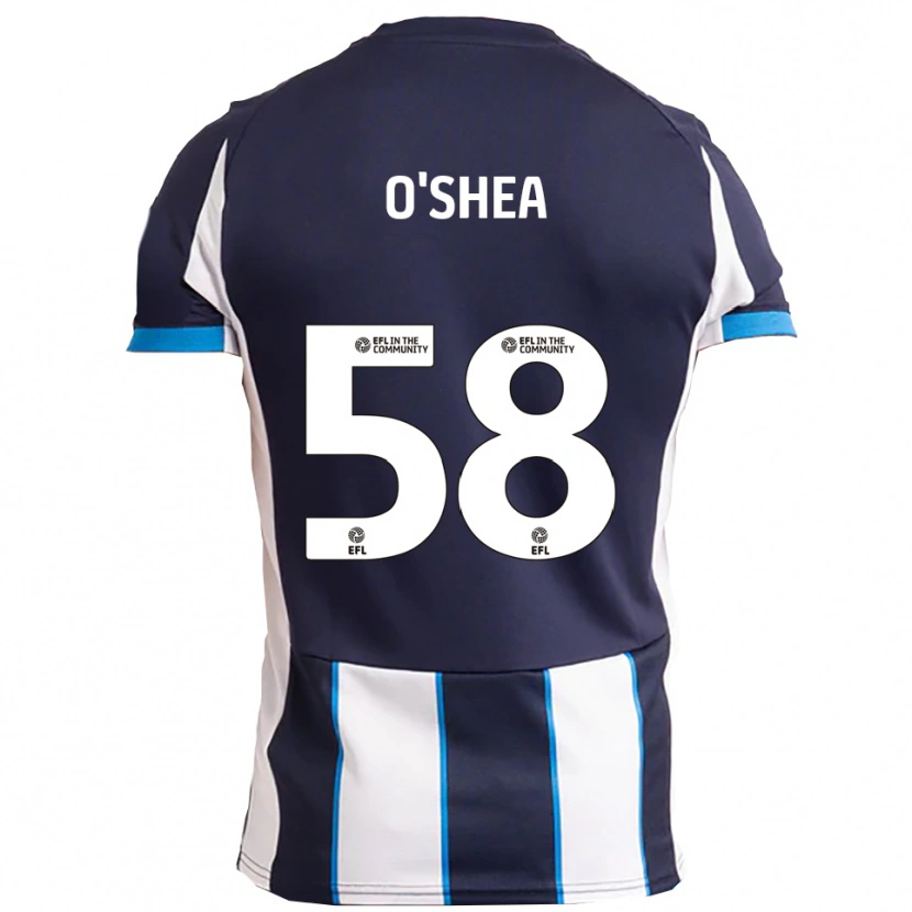 Danxen Criança Camisola Cian O'shea #58 Branco Azul Marinho Alternativa 2025/26 Camisa