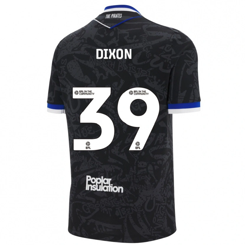 Danxen Criança Camisola Quincy Dixon #39 Preto Branco Alternativa 2025/26 Camisa