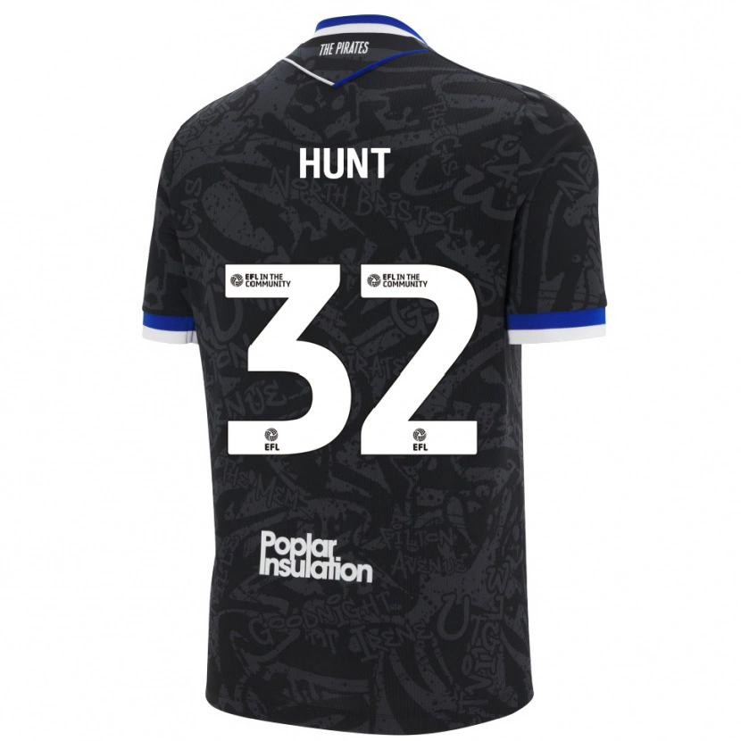 Danxen Criança Camisola Jack Hunt #32 Preto Branco Alternativa 2025/26 Camisa
