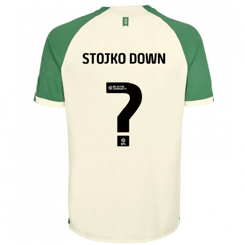 Danxen Criança Camisola Alysha Stojko-Down #0 Branco Sujo Verde Alternativa 2025/26 Camisa