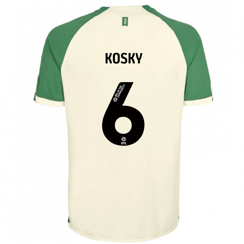 Danxen Criança Camisola Rachel Kosky #6 Branco Sujo Verde Alternativa 2025/26 Camisa