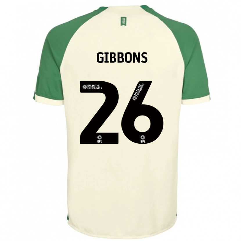 Danxen Criança Camisola James Gibbons #26 Branco Sujo Verde Alternativa 2025/26 Camisa