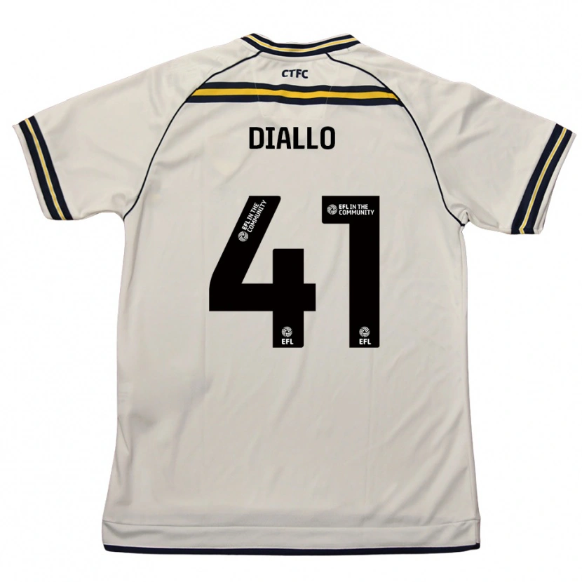 Danxen Criança Camisola Mamadou Diallo #41 Branco Azul Marinho Alternativa 2025/26 Camisa