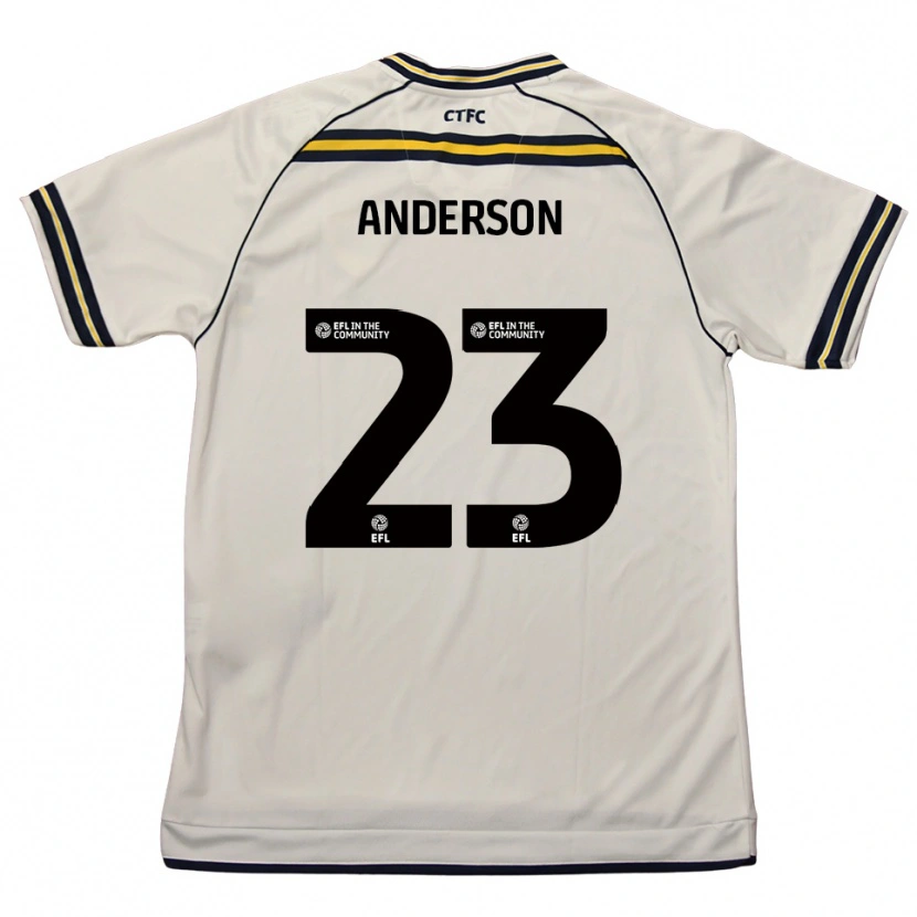 Danxen Criança Camisola Taine Anderson #23 Branco Azul Marinho Alternativa 2025/26 Camisa