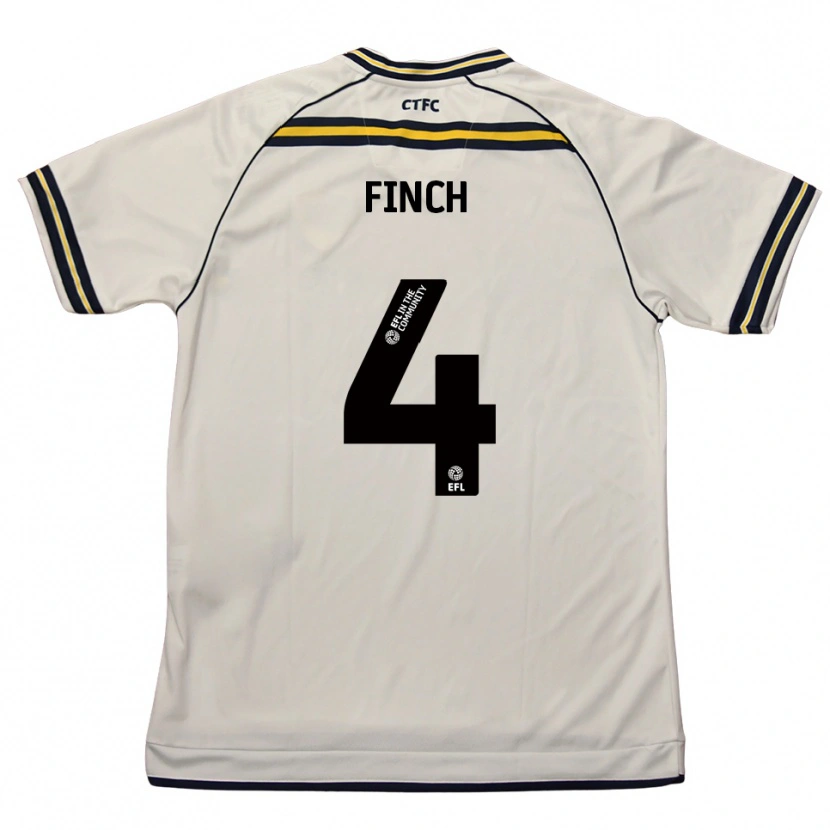 Danxen Criança Camisola Holly Finch #4 Branco Azul Marinho Alternativa 2025/26 Camisa