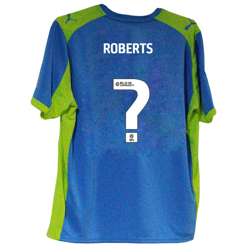 Danxen Criança Camisola Liam Roberts #0 Azul Celeste Amarelo Alternativa 2025/26 Camisa