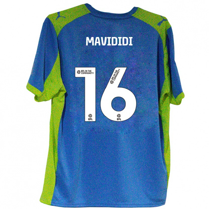 Danxen Criança Camisola Shaun Mavididi #16 Azul Celeste Amarelo Alternativa 2025/26 Camisa