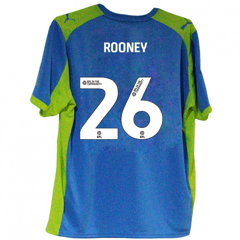 Danxen Criança Camisola Shaun Rooney #26 Azul Celeste Amarelo Alternativa 2025/26 Camisa