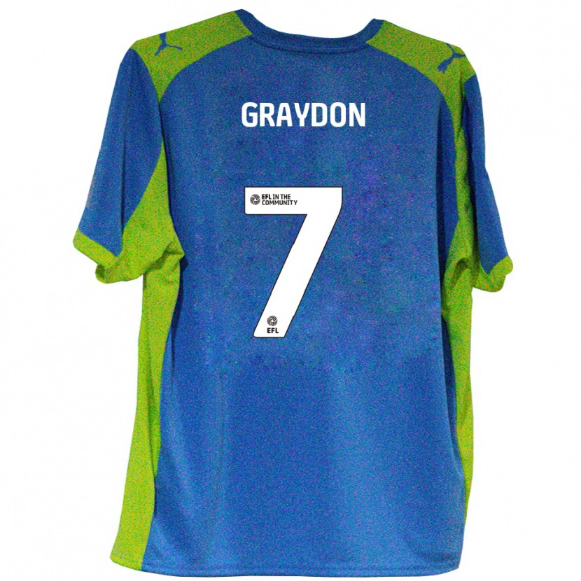 Danxen Criança Camisola Ryan Graydon #7 Azul Celeste Amarelo Alternativa 2025/26 Camisa