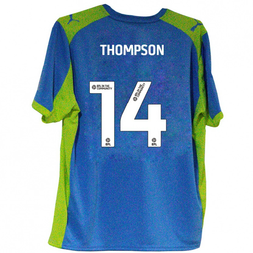 Danxen Criança Camisola Leo Thompson #14 Azul Celeste Amarelo Alternativa 2025/26 Camisa