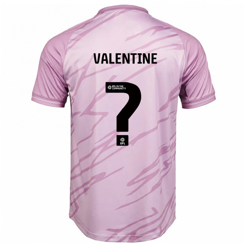 Danxen Criança Camisola Jayden Valentine #0 Rosa Preto Alternativa 2025/26 Camisa