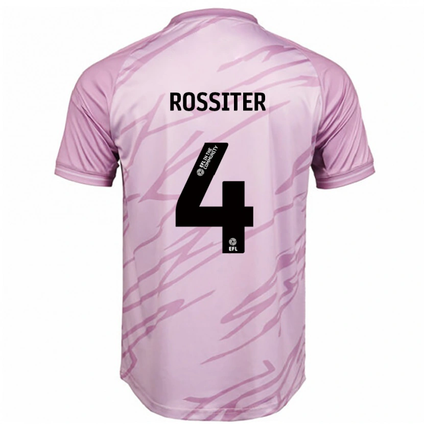Danxen Criança Camisola Jordan Rossiter #4 Rosa Preto Alternativa 2025/26 Camisa