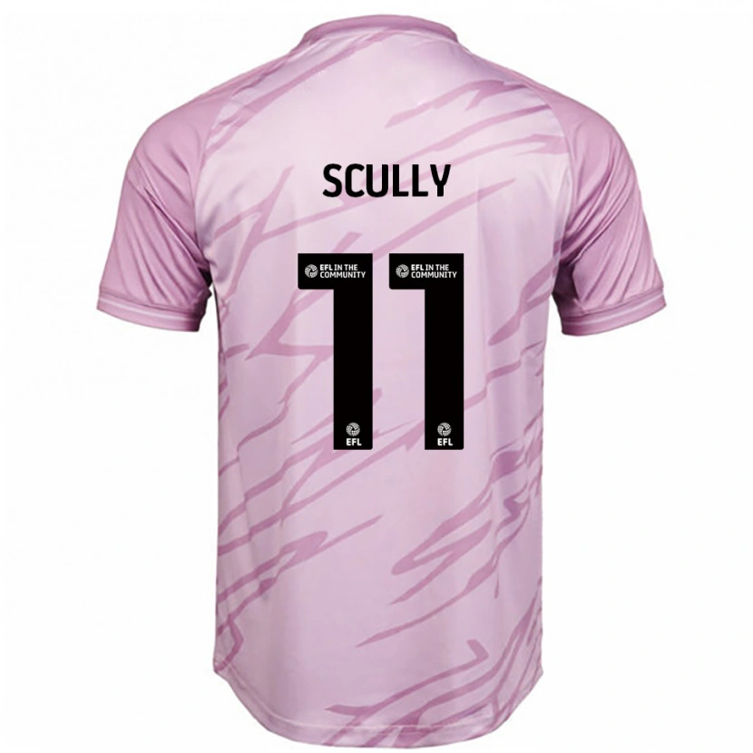 Danxen Criança Camisola Anthony Scully #11 Rosa Preto Alternativa 2025/26 Camisa