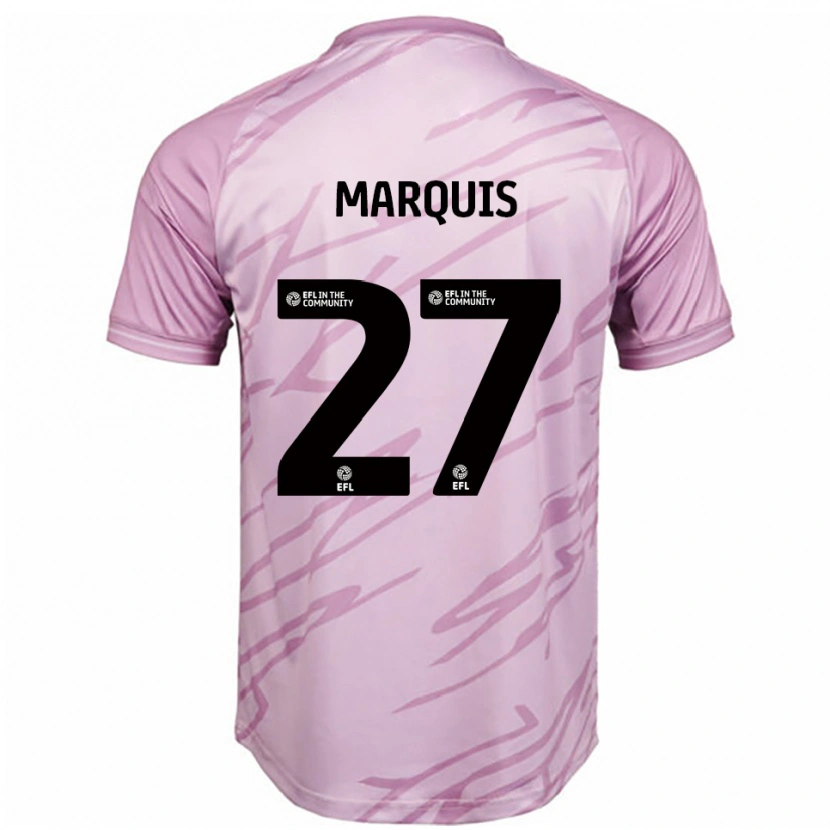 Danxen Criança Camisola John Marquis #27 Rosa Preto Alternativa 2025/26 Camisa