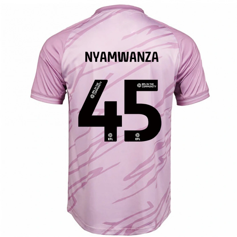 Danxen Criança Camisola Simba Nyamwanza #45 Rosa Preto Alternativa 2025/26 Camisa