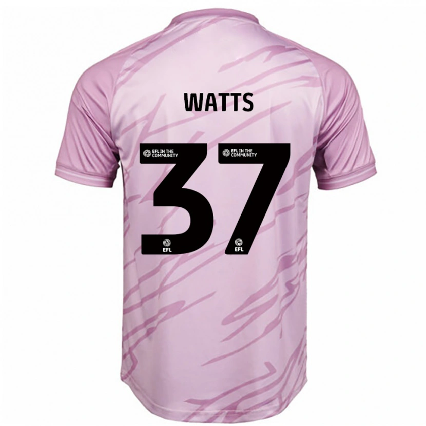 Danxen Criança Camisola Harvey Watts #37 Rosa Preto Alternativa 2025/26 Camisa