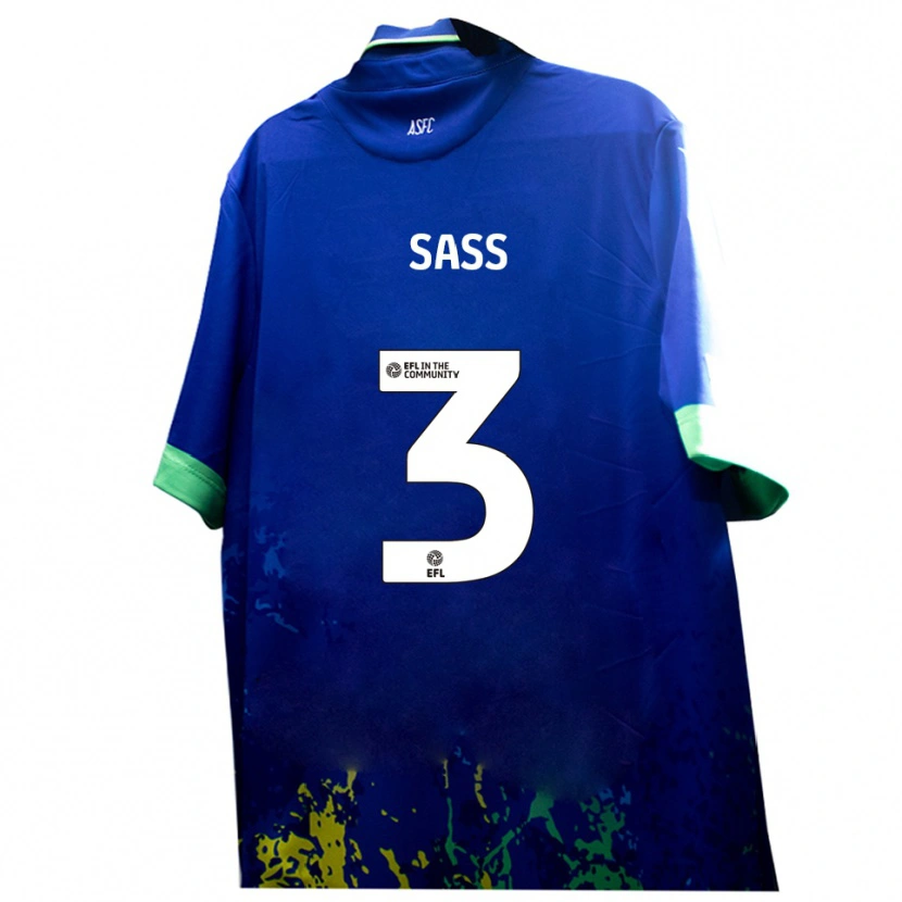 Danxen Criança Camisola Freddie Sass #3 Azul Amarelo Alternativa 2025/26 Camisa