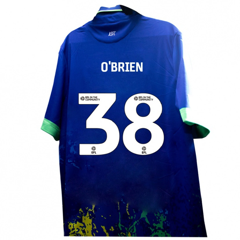 Danxen Criança Camisola Connor O'brien #38 Azul Amarelo Alternativa 2025/26 Camisa