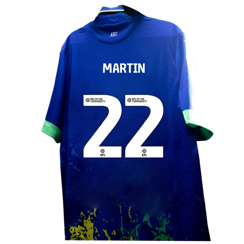 Danxen Criança Camisola Dan Martin #22 Azul Amarelo Alternativa 2025/26 Camisa