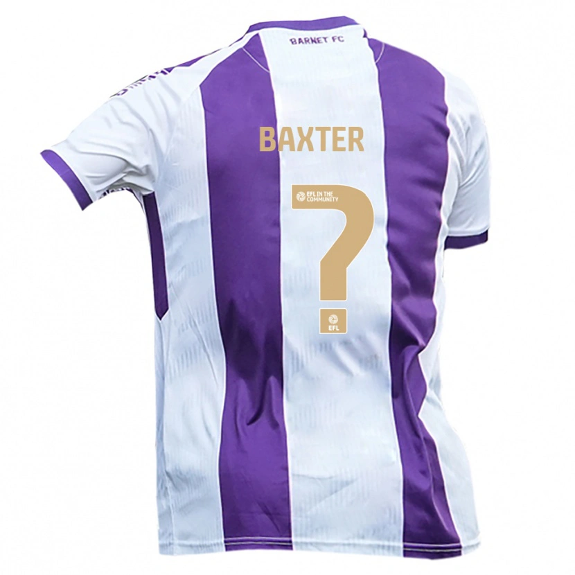 Danxen Criança Camisola Molly Baxter #0 Branco Roxo Alternativa 2025/26 Camisa