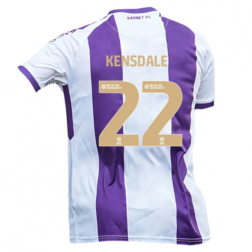 Danxen Criança Camisola Ollie Kensdale #22 Branco Roxo Alternativa 2025/26 Camisa