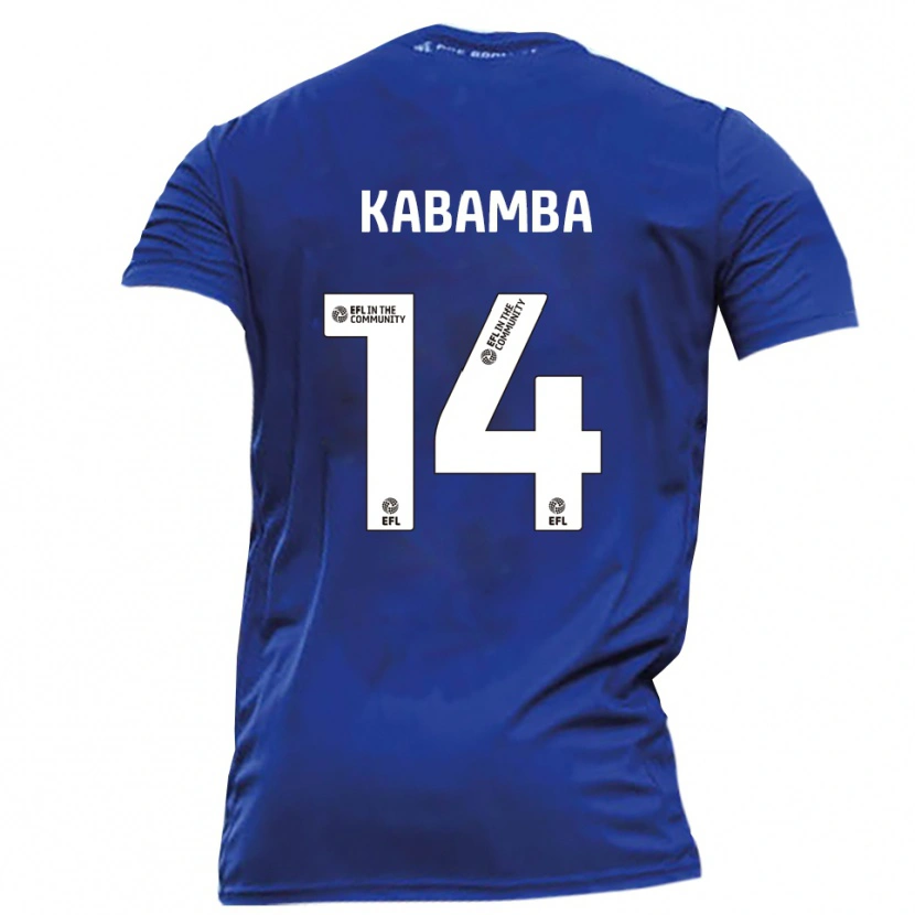Danxen Criança Camisola Nicke Kabamba #14 Azul Branco Alternativa 2025/26 Camisa