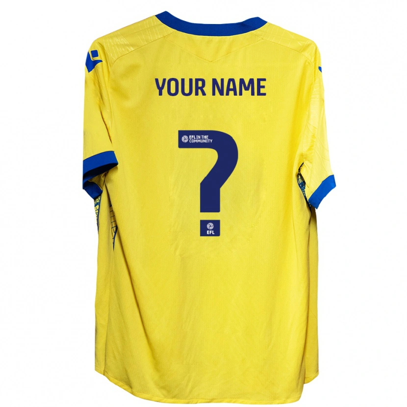 Danxen Criança Camisola Seu Nome #0 Amarelo Azul Alternativa 2025/26 Camisa