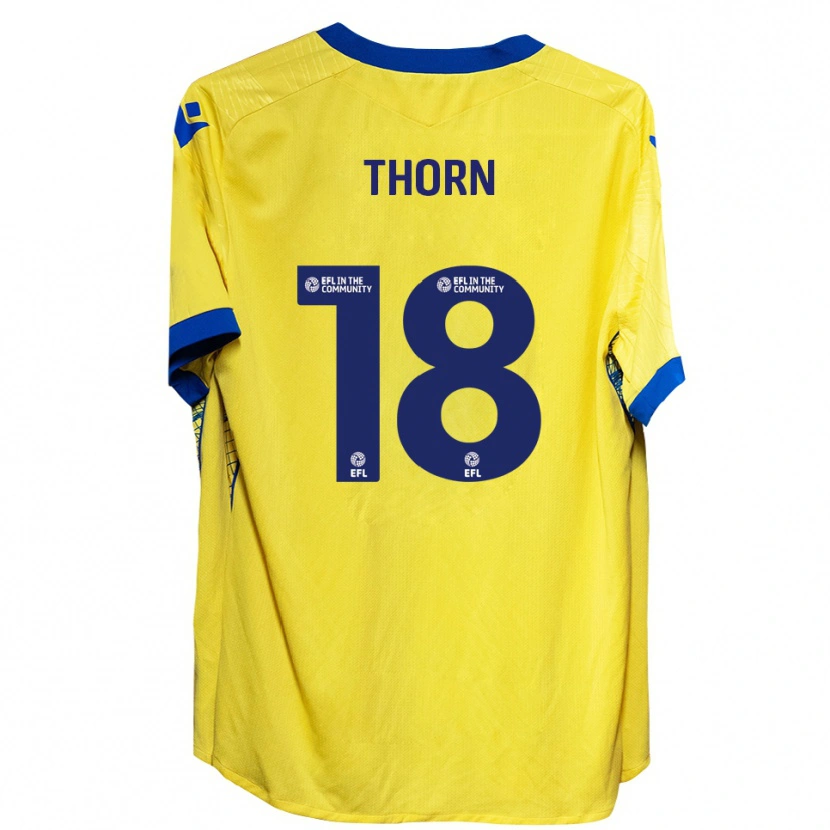 Danxen Criança Camisola Oscar Thorn #18 Amarelo Azul Alternativa 2025/26 Camisa