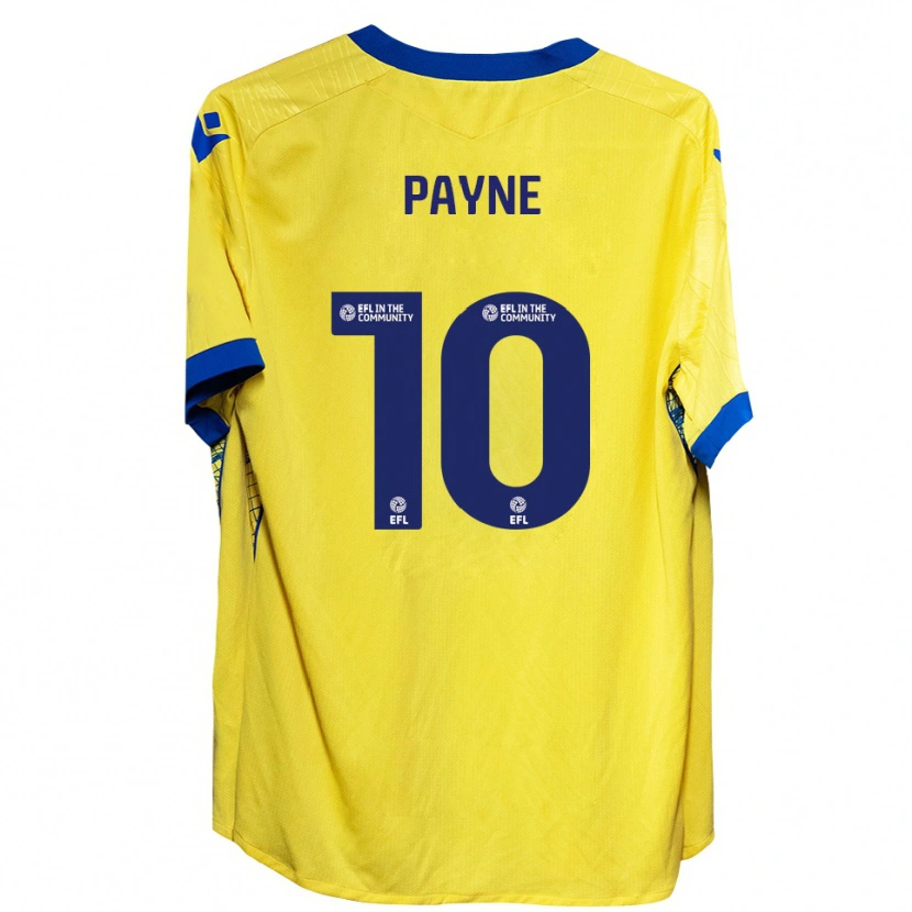 Danxen Criança Camisola Jack Payne #10 Amarelo Azul Alternativa 2025/26 Camisa