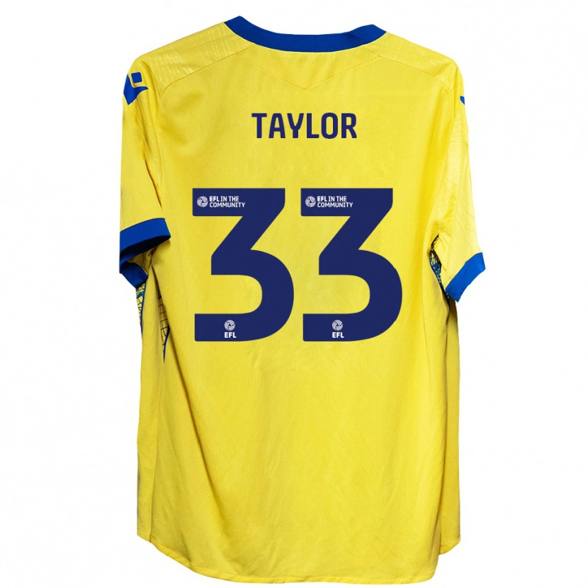 Danxen Criança Camisola Lyle Taylor #33 Amarelo Azul Alternativa 2025/26 Camisa