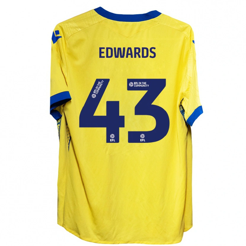 Danxen Criança Camisola Frankie Edwards #43 Amarelo Azul Alternativa 2025/26 Camisa
