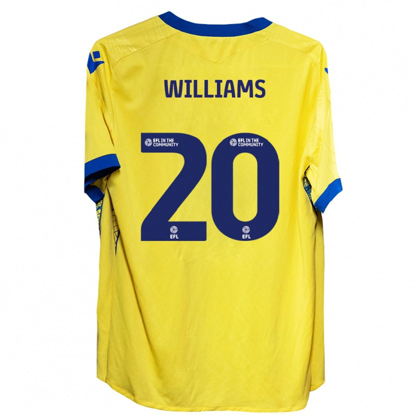 Danxen Criança Camisola Billie-Jo Williams #20 Amarelo Azul Alternativa 2025/26 Camisa