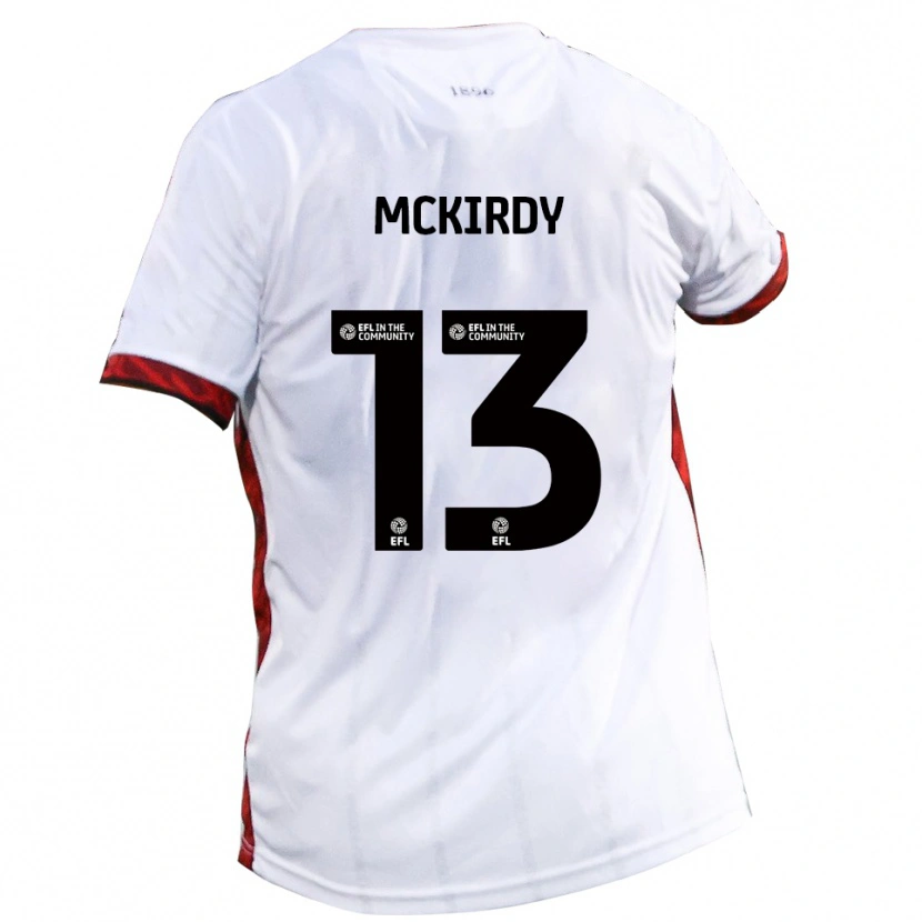 Danxen Criança Camisola Harry Mckirdy #13 Branco Vermelho Preto Alternativa 2025/26 Camisa