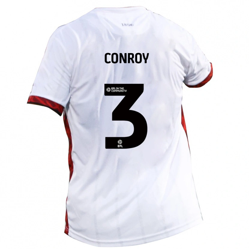 Danxen Criança Camisola Dion Conroy #3 Branco Vermelho Preto Alternativa 2025/26 Camisa
