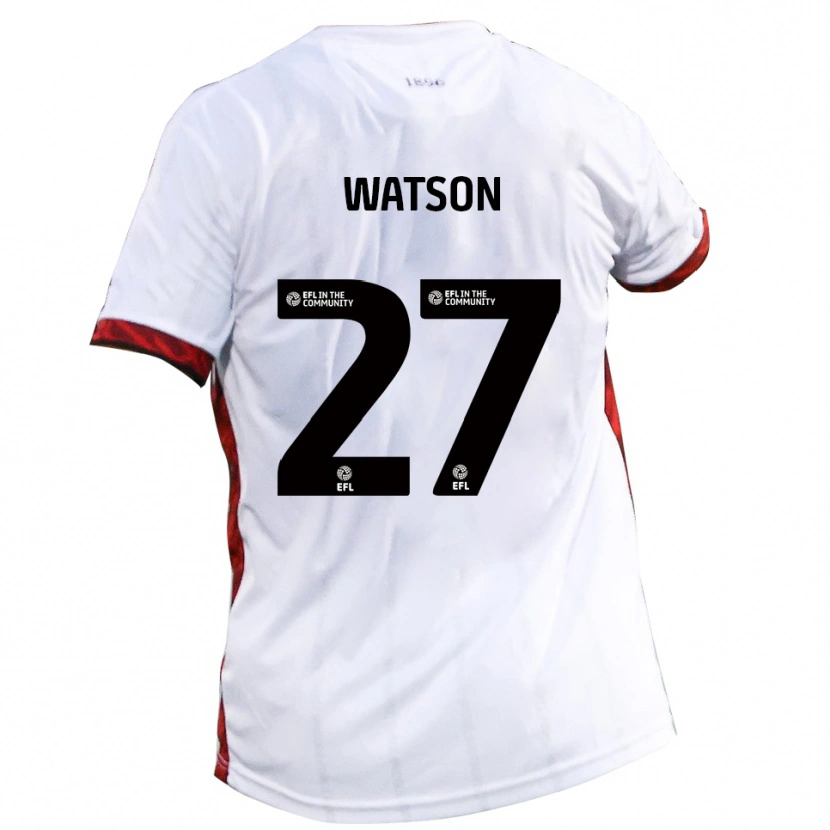 Danxen Criança Camisola Louie Watson #27 Branco Vermelho Preto Alternativa 2025/26 Camisa