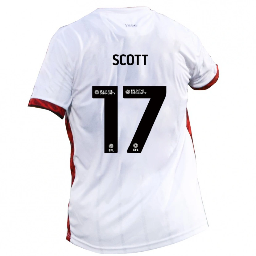 Danxen Criança Camisola Kyle Scott #17 Branco Vermelho Preto Alternativa 2025/26 Camisa