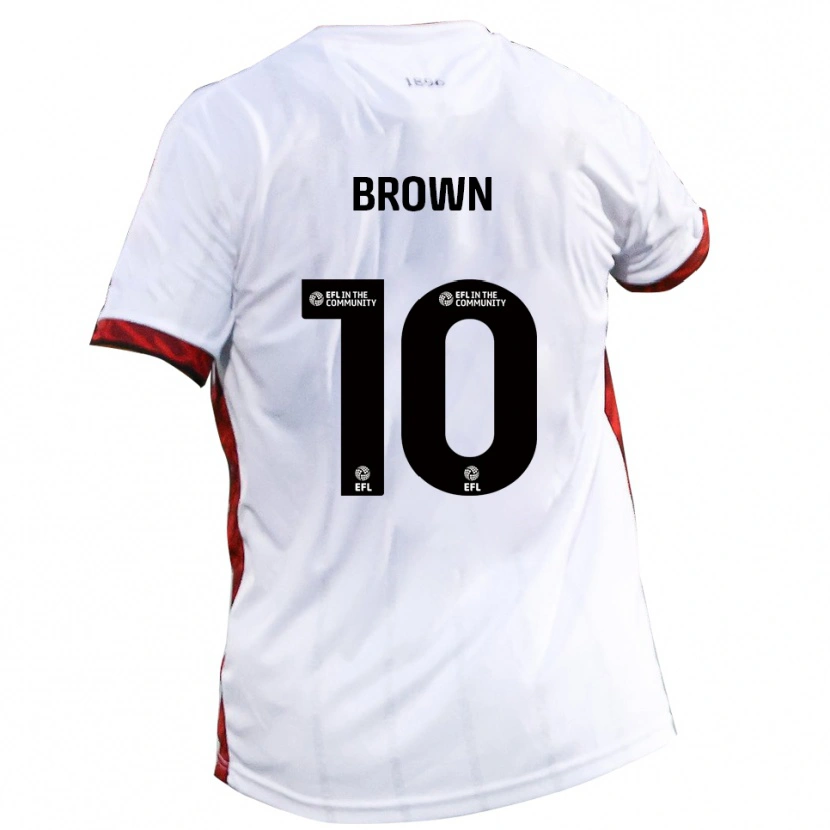 Danxen Criança Camisola Reece Brown #10 Branco Vermelho Preto Alternativa 2025/26 Camisa